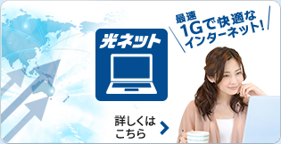 光ネット 最速1Gで快適なインターネット！