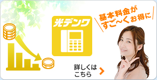 光デンワ 基本料金がすご～くお得に