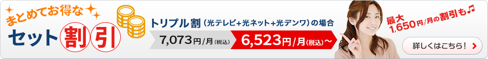 まとめてお得なセット割引